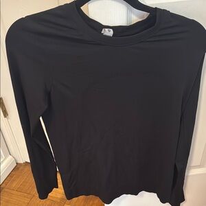 Lululemon Athletica Black Fitted Long Sleeve T-Shirt